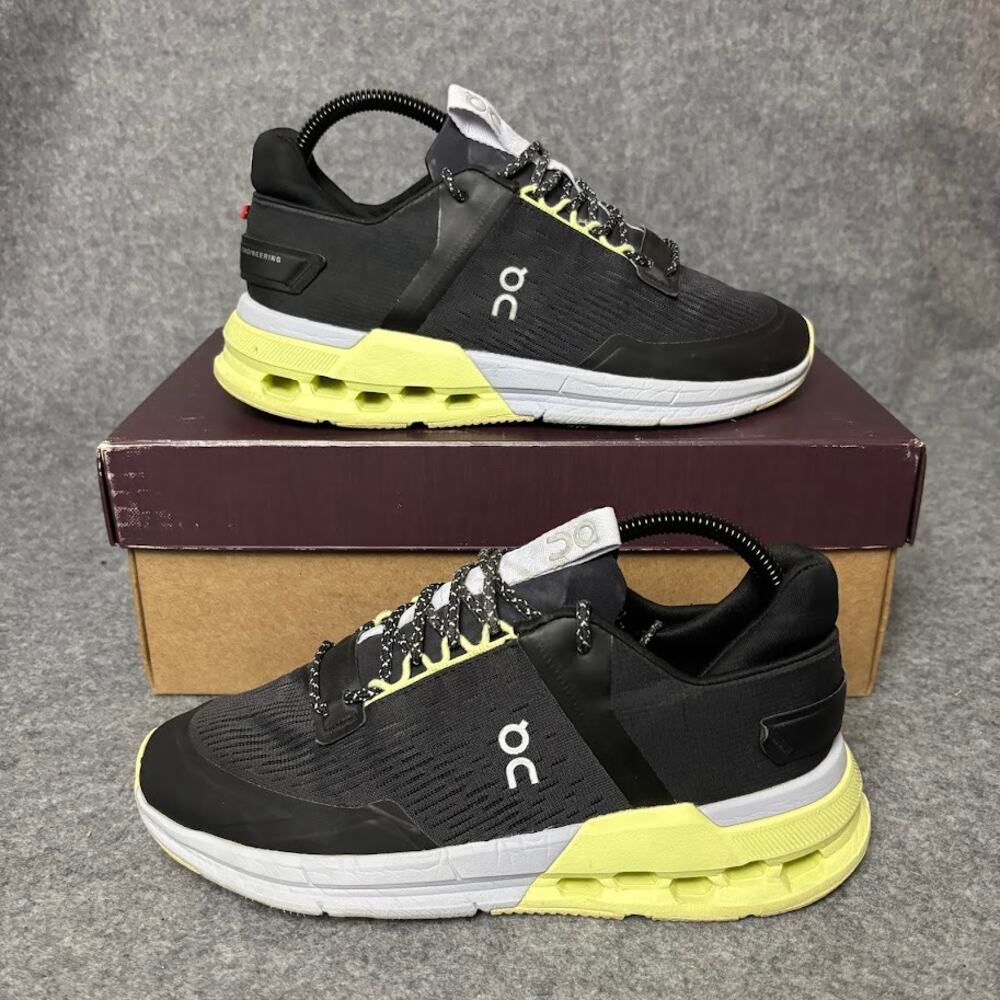 On Cloudnova Flux Black Hay Athletic Running Shoes Womens Size 8 US 3WD10380307